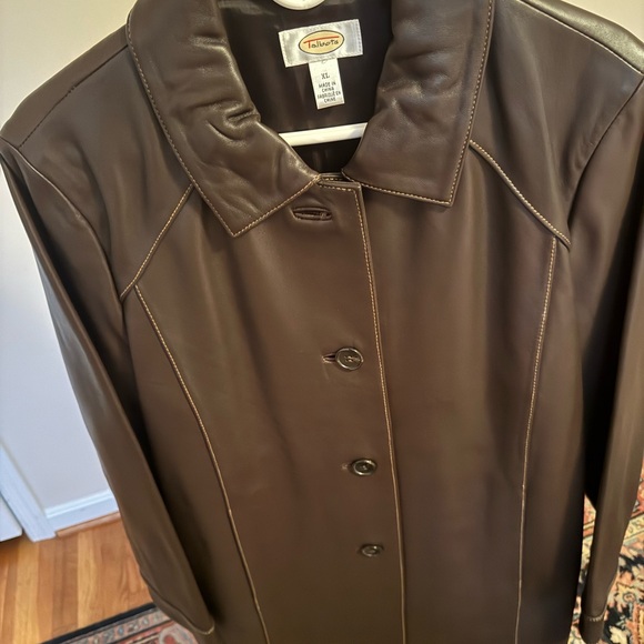 Talbots Dark Brown Leather Jacket for Women - Picture 1 of 3